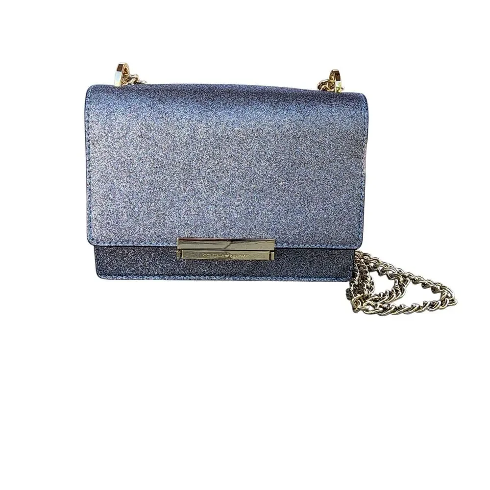 Kate Spade New York Burgess Court Grey Sparkle Chain Shoulder Crossbody Bag